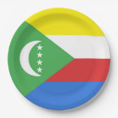 Flagge der Komoren Pappteller (Vorderseite)