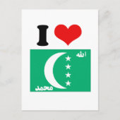 Flagge der Komoren Postkarte (Vorderseite)