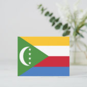 Flagge der Komoren Postkarte (Stehend Vorderseite)