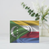 Flagge der Komoren Postkarte (Stehend Vorderseite)