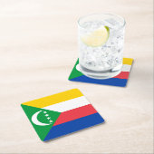 Flagge der Komoren Rechteckiger Pappuntersetzer (Vor Ort)