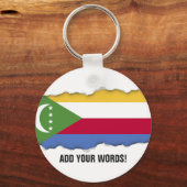 Flagge der Komoren Schlüsselanhänger (Vorderseite)