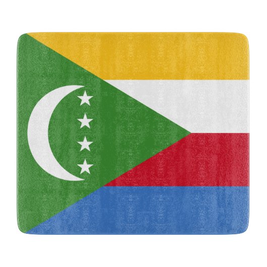 Flagge der Komoren Schneidebrett (Vorderseite)