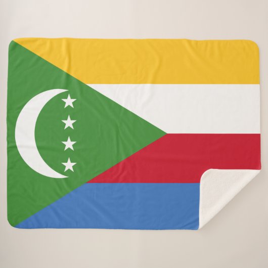 Flagge der Komoren Sherpadecke (Vorderseite (Horizontal))