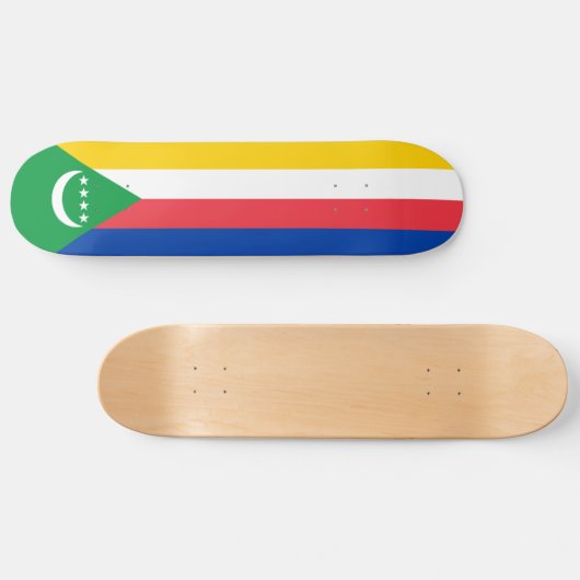 Flagge der Komoren Skateboard (Horizontal)