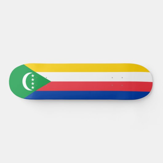 Flagge der Komoren Skateboard (Horizontal)