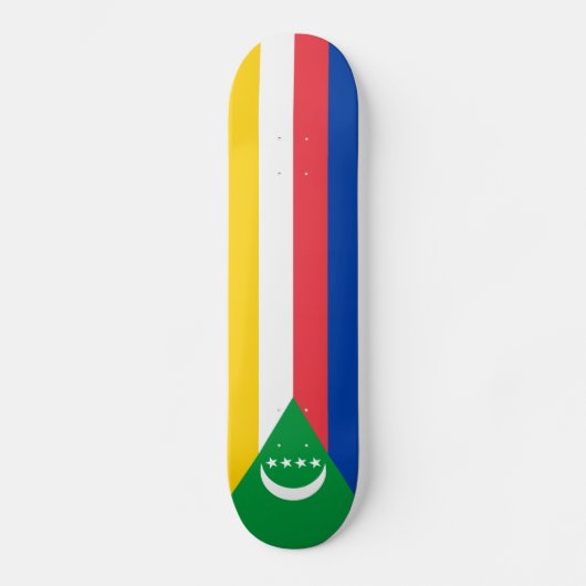 Flagge der Komoren Skateboard (Vorderseite)