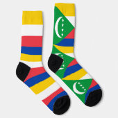 Flagge der Komoren Socken (Rechts)