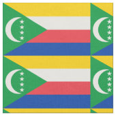 Flagge der Komoren Stoff (Nahaufnahme)