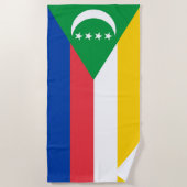 Flagge der Komoren Strandtuch (Vorderseite)