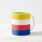 Flagge der Komoren Zweifarbige Tasse (VorderseiteRechts)