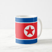 Flagge der Koreanischen Volksrepublik Kaffeetasse (VorderseiteRechts)