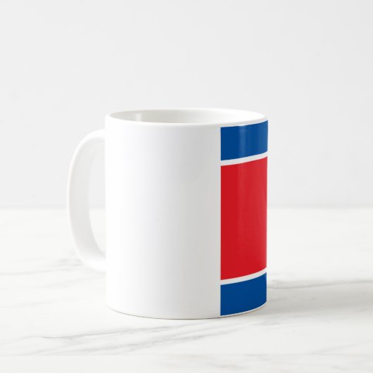 Flagge der Koreanischen Volksrepublik Kaffeetasse (Vorderseite Links)