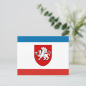 Flagge der Krim Postkarte (Stehend Vorderseite)