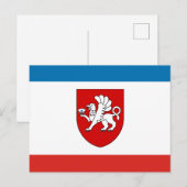 Flagge der Krim Postkarte (Vorne/Hinten)