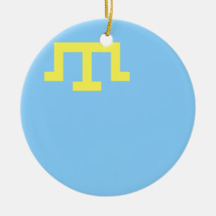 Flagge der Krimtataren Keramikornament