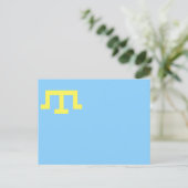 Flagge der Krimtataren Postkarte (Stehend Vorderseite)