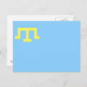Flagge der Krimtataren Postkarte (Vorne/Hinten)