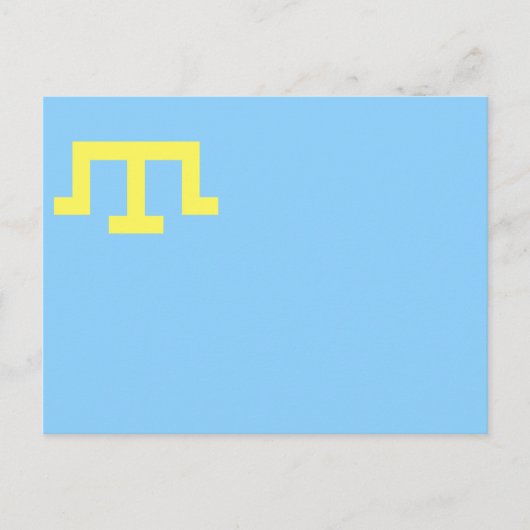 Flagge der Krimtataren Postkarte (Vorderseite)