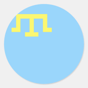 Flagge der Krimtataren Runder Aufkleber