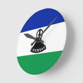 Flagge der Lesotho-Uhr Runde Wanduhr (Winkel)