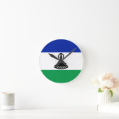 Flagge der Lesotho-Uhr Runde Wanduhr (Zuhause)