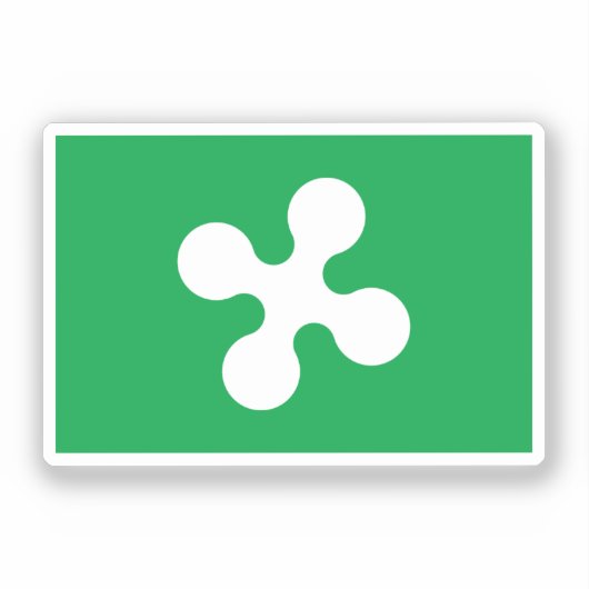 Flagge der Lombardei Aufkleber (Vorderseite)