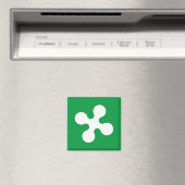 Flagge der Lombardei (Italien) Magnet (In Situ (Geschirrspüler))