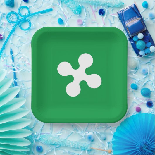 Flagge der Lombardei (Italien) Pappteller (Party)