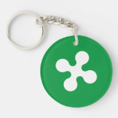 Flagge der Lombardei (Italien) Schlüsselanhänger (Vorderseite)