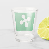 Flagge der Lombardei (Italien) Schnapsglas (Rückseite)