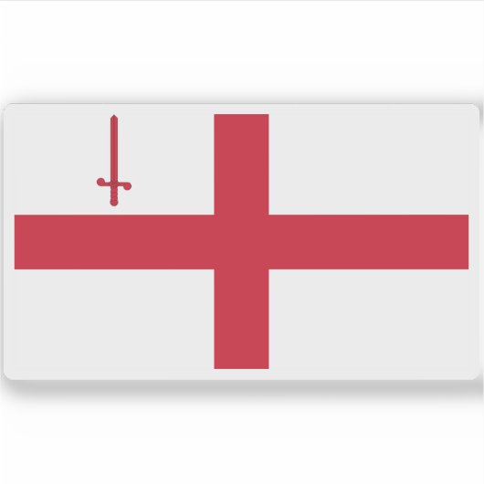 Flagge der Londoner City Aufkleber (Vorderseite)