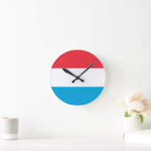 Flagge der Luxemburger Wall-Uhr Runde Wanduhr (Zuhause)