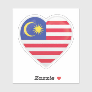 Flagge der Malaysia Liebe Aufkleber