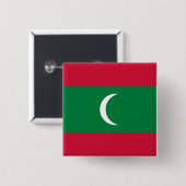 Flagge der Malediven Button (Vorne & Hinten)