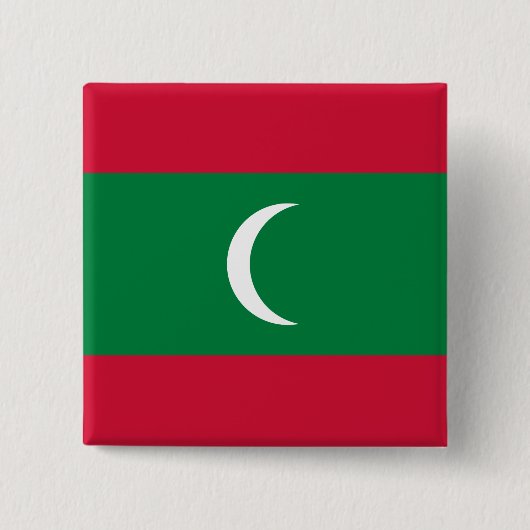 Flagge der Malediven Button (Vorderseite)