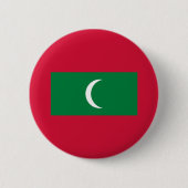 Flagge der Malediven Button (Vorderseite)