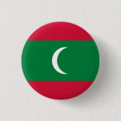 Flagge der Malediven Button (Vorderseite)