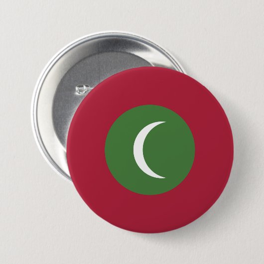 Flagge der Malediven Button (Vorne & Hinten)