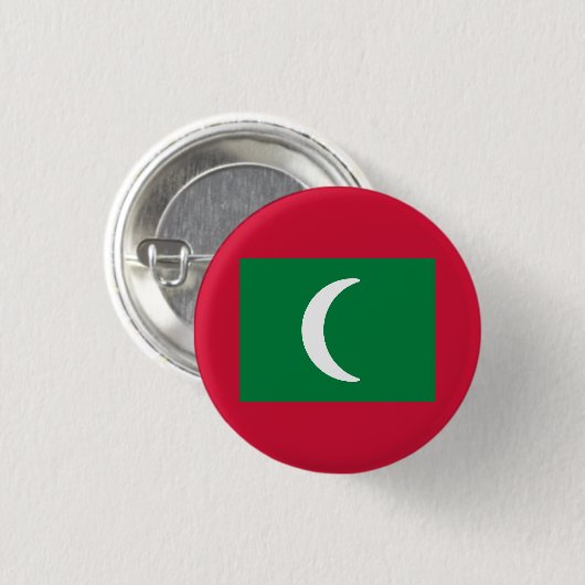 Flagge der Malediven Button (Vorne & Hinten)