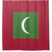 Flagge der Malediven Duschvorhang (Vorderseite)