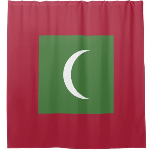 Flagge der Malediven Duschvorhang (Vorderseite)