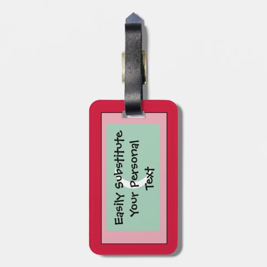 Flagge der Malediven Einfach-ID Persönlich Gepäckanhänger (Rückseite vertikal)