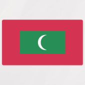Flagge der Malediven Etiketten (Design 2)