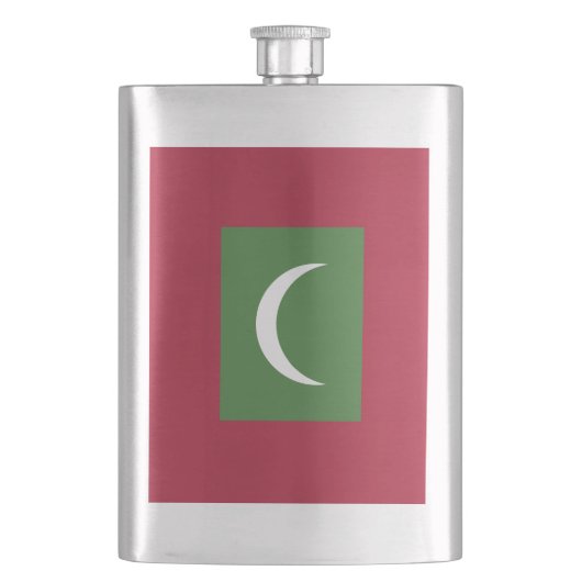 Flagge der Malediven Flachmann (Vorderseite)