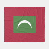 Flagge der Malediven Fleecedecke (Vorderseite (Horizontal))
