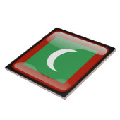 Flagge der Malediven Fliese (Seite)