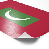 Flagge der Malediven Fotodruck (Ecke)