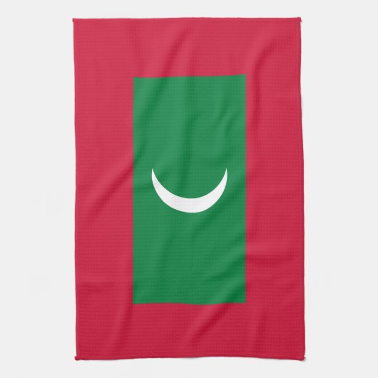 Flagge der Malediven Geschirrtuch (Vertikal)