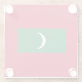 Flagge der Malediven Glasuntersetzer (Rückseite)